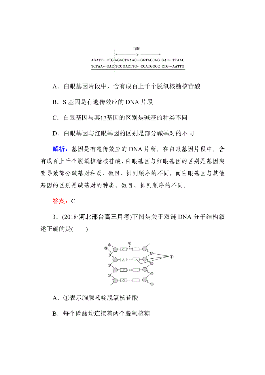 新高考生物二轮复习方略课时跟踪检测---遗传的分子基础（二十一）Word版含解析_第2页