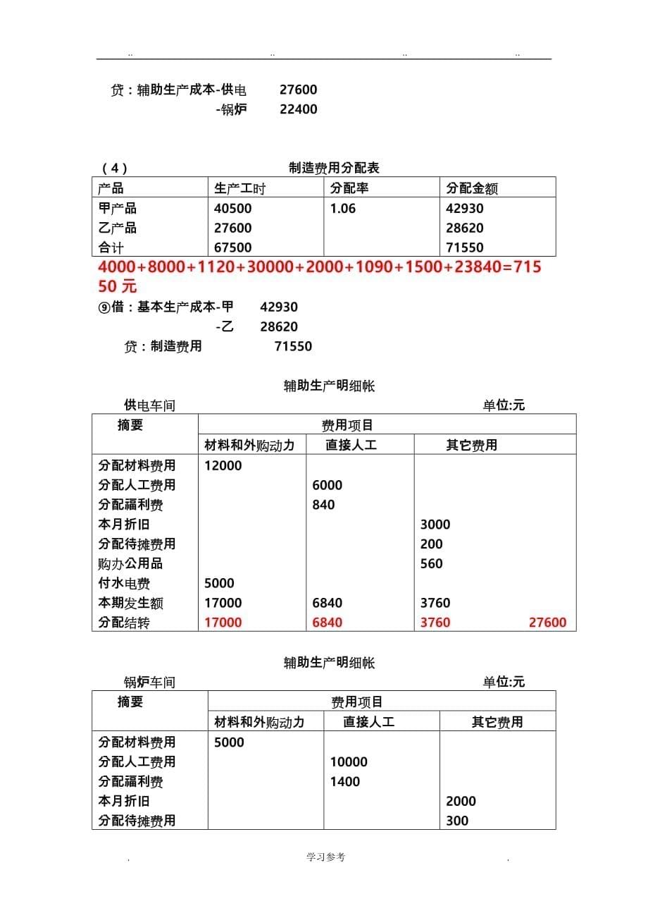 品种法作业与答案_第5页