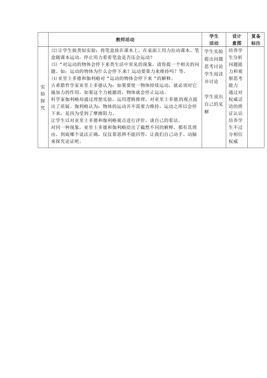 八年级物理下册 8.1《牛顿第一定律》教案 （新）新人教.doc_第2页