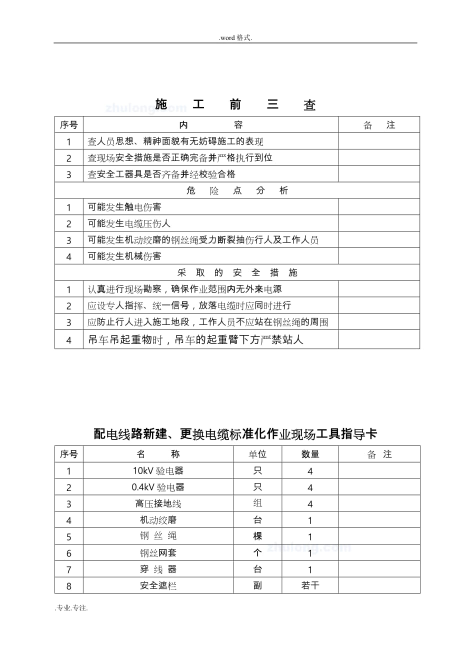 10KV城市电网更换电缆作业指导书_第2页