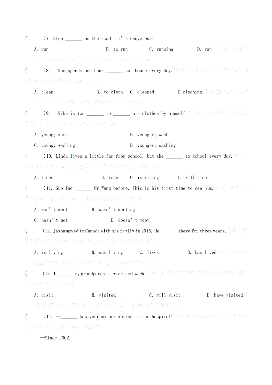 八年级英语下册Module4Seeingthedoctor同步练习题（新版）外研版.doc_第2页