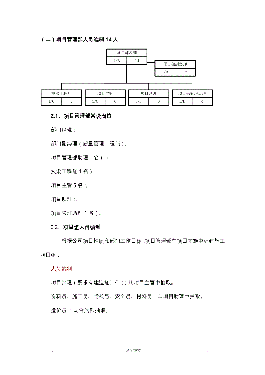 公司项目管理部岗位职责说明_第2页