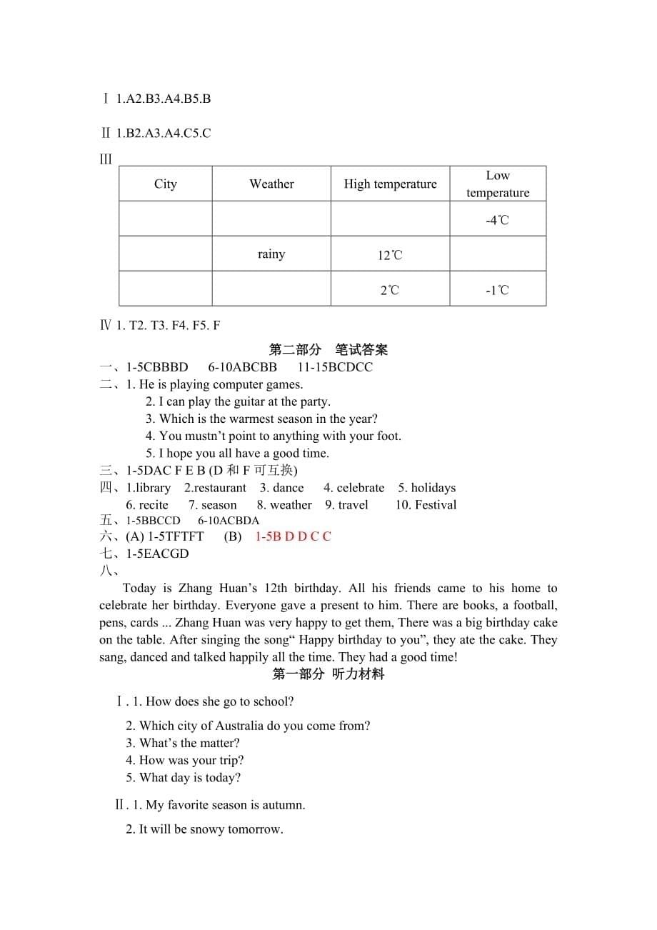 仁爱版初中英语七年级下册期末模拟测试题.doc_第5页