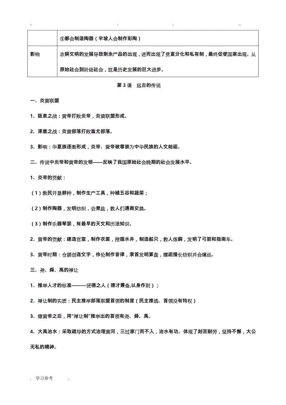 部编人版历史七年级（上册）知识点总结_第4页