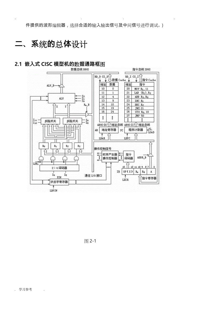 计算机组成原理课设论文正稿_第5页