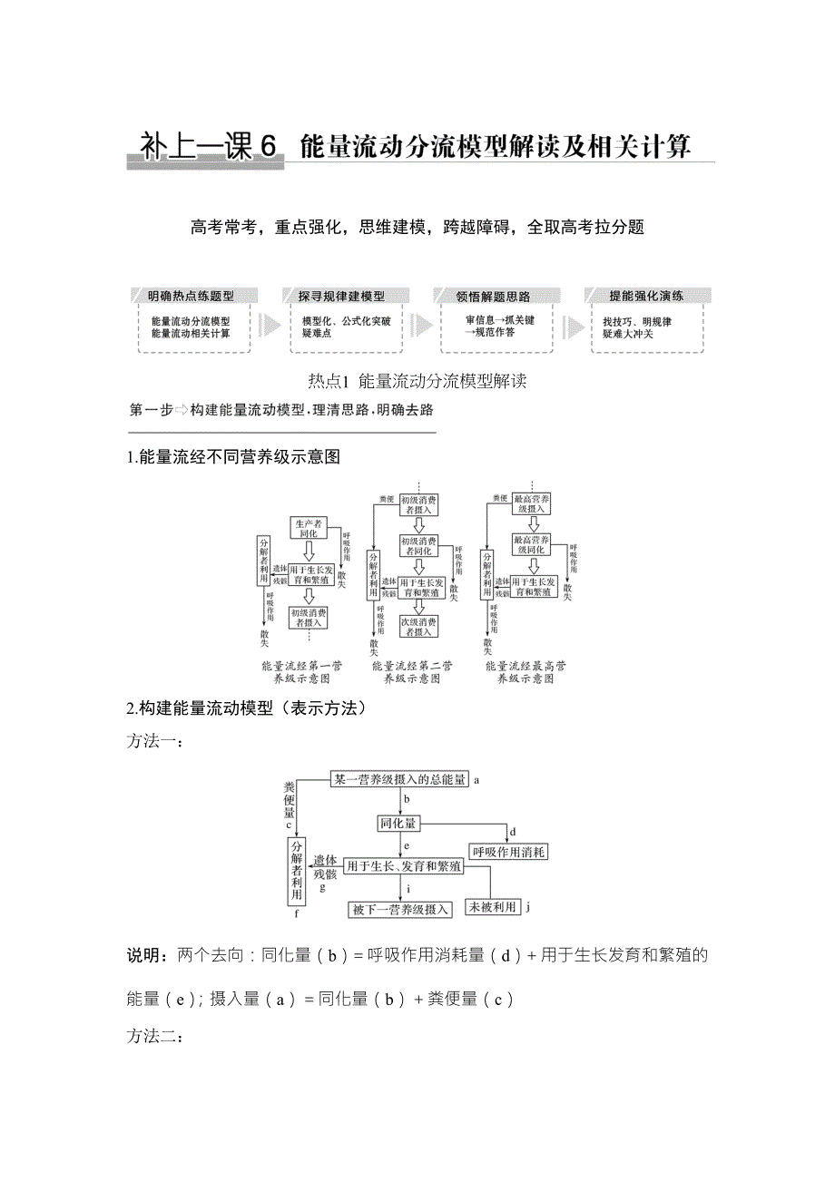 高考生物创新大一轮江苏专增分补课学案讲义：第九单元 生物与环境 补上一课6 Word含答案.doc_第1页