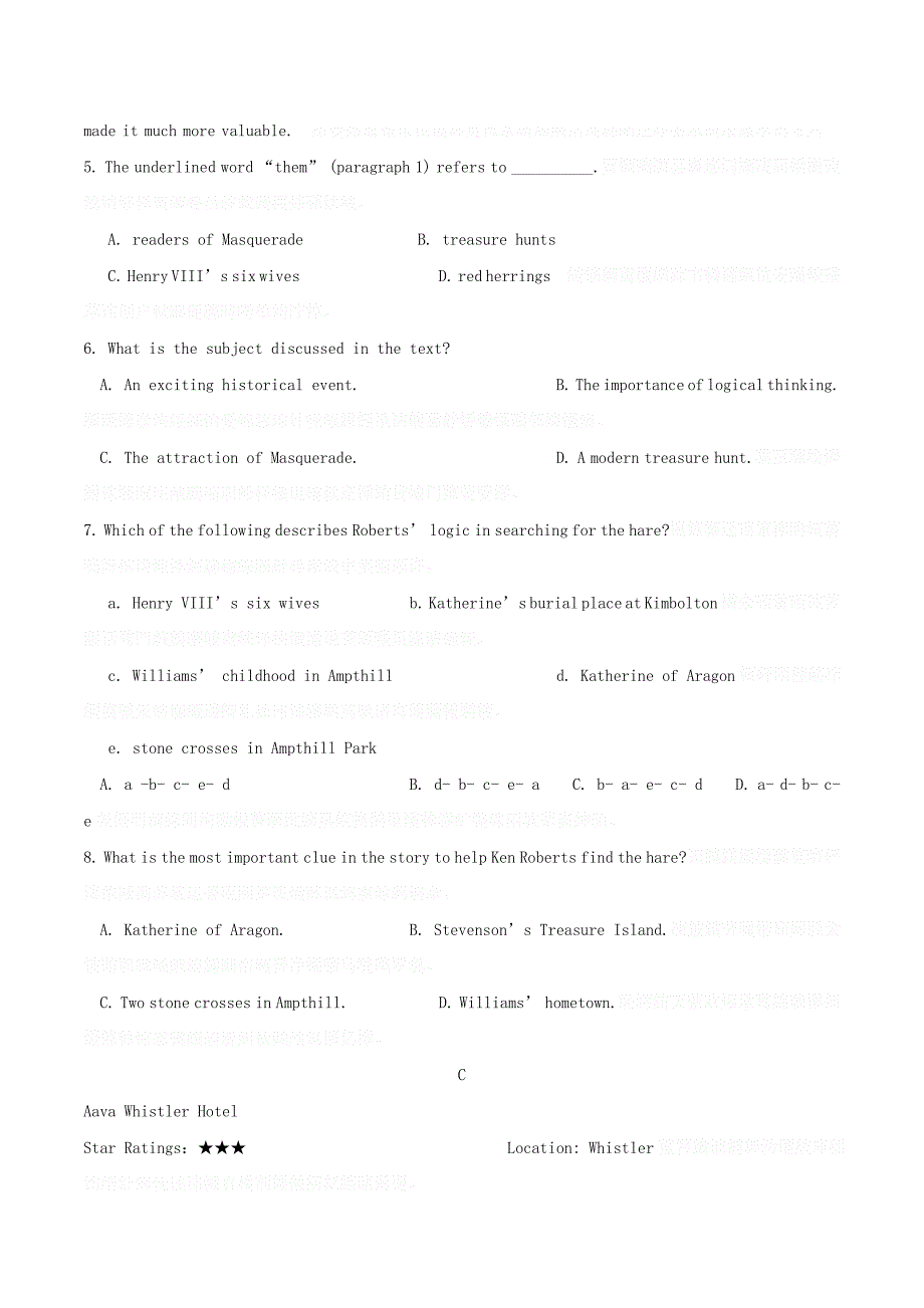 黑龙江省大庆市高三英语上学期12月月考试题.doc_第4页