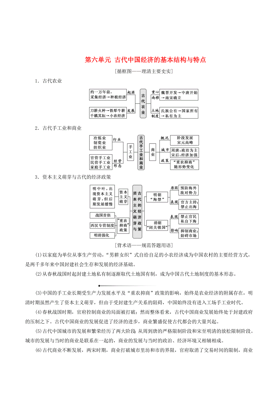 （新课改省份专用）高考历史一轮复习第六单元古代中国经济的基本结构与特点课题十九古代农业的耕作方式和土地制度讲义（含解析）.doc_第1页