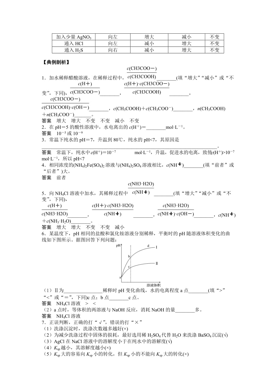 湖南省永州市年高考化学研究团队二轮复习讲义：课时18 电解质溶液1（溶液中的“三大平衡”）（教师） .docx_第3页