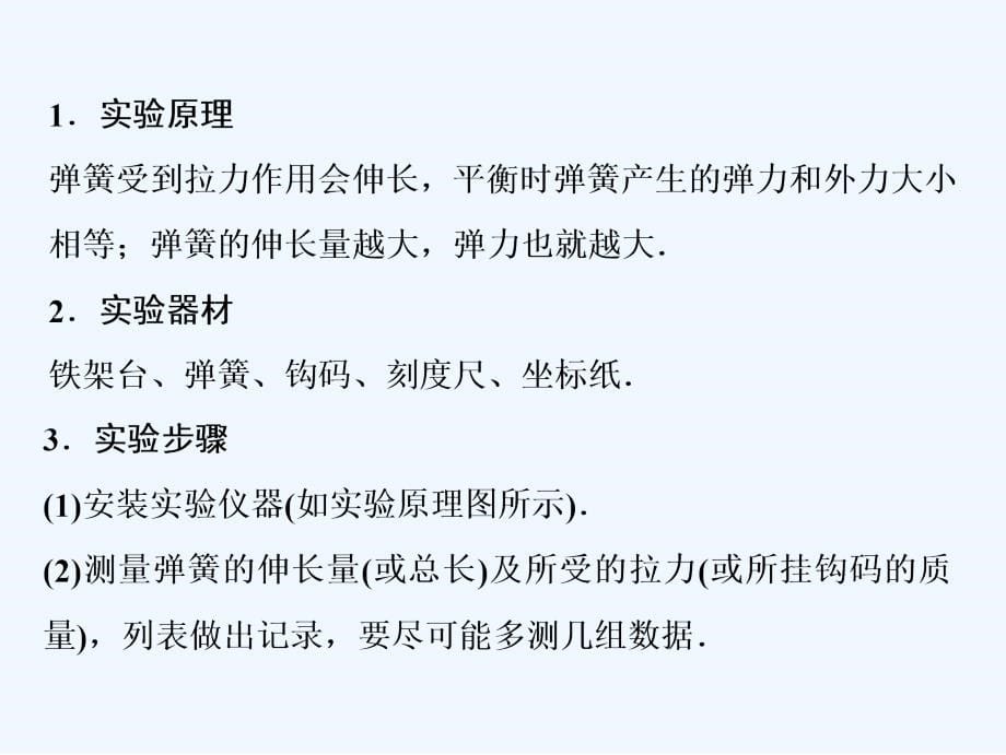 一轮优化探究物理（人教）课件：第二章 实验二　探究弹力和弹簧伸长的关系 .ppt_第5页