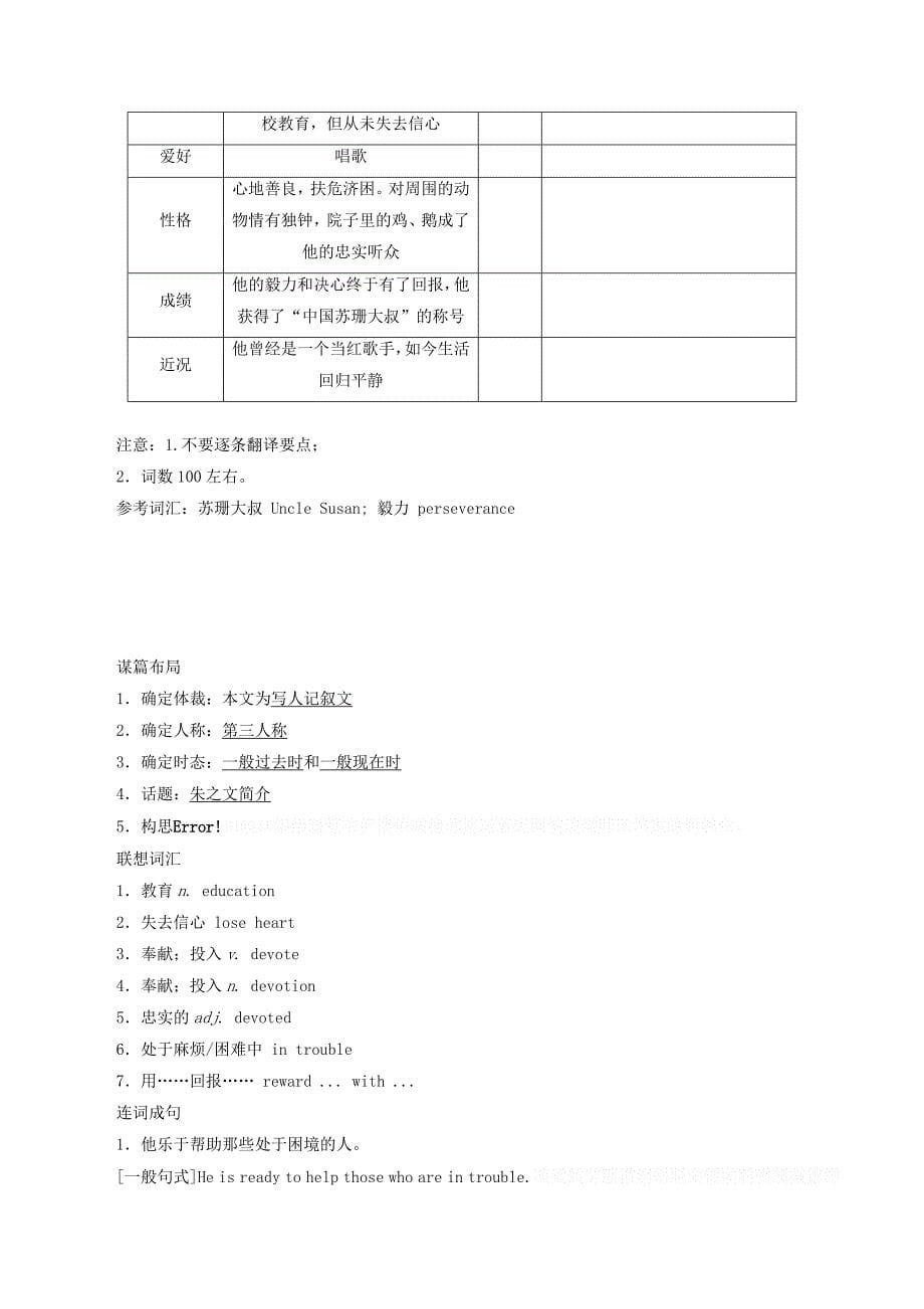 高中英语刷题首选卷基础练能力练Unit5NelsonMandelaamodernheroSectionⅤSummary.doc_第5页