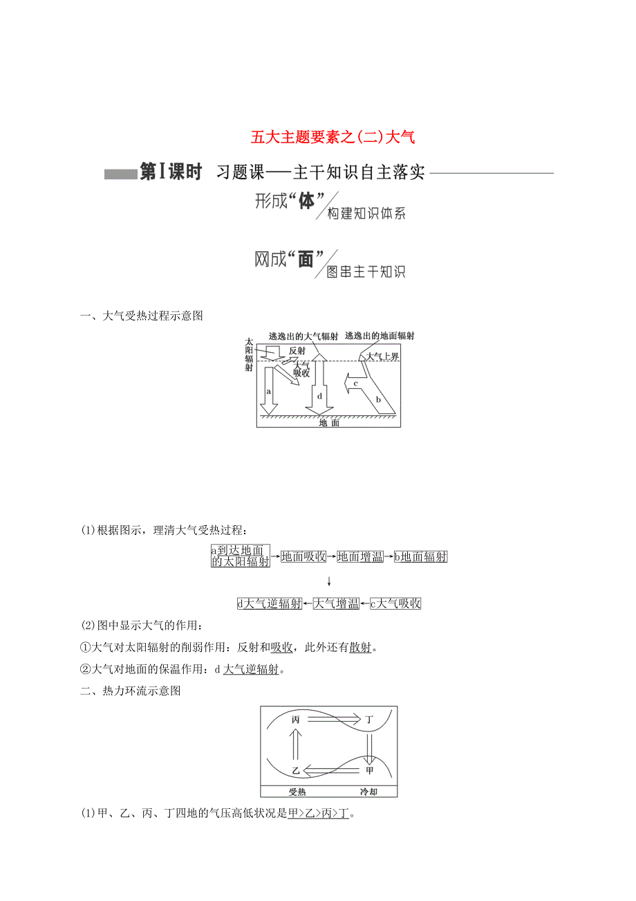 （全国版）高考地理二轮复习第一部分五大主题要素之（二）大气讲义（含解析）.doc_第1页