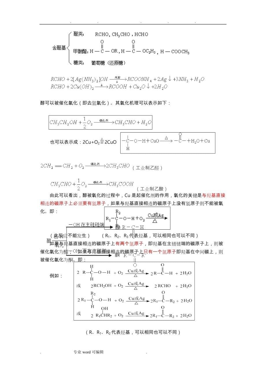 高中有机化学反应类型归纳与复习题_第5页