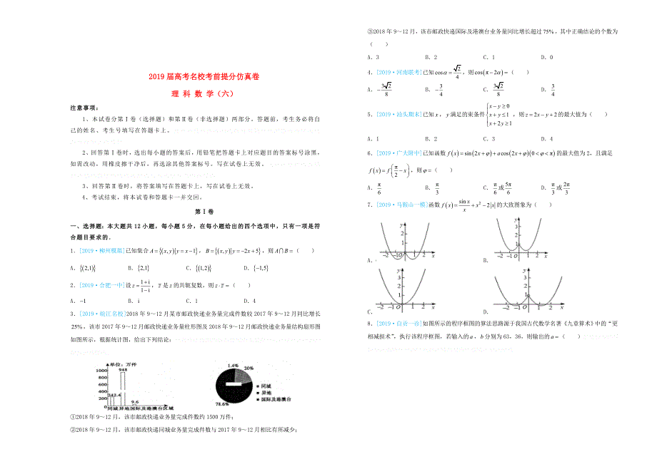 高考数学考前提分仿真试题（六）理.doc_第1页