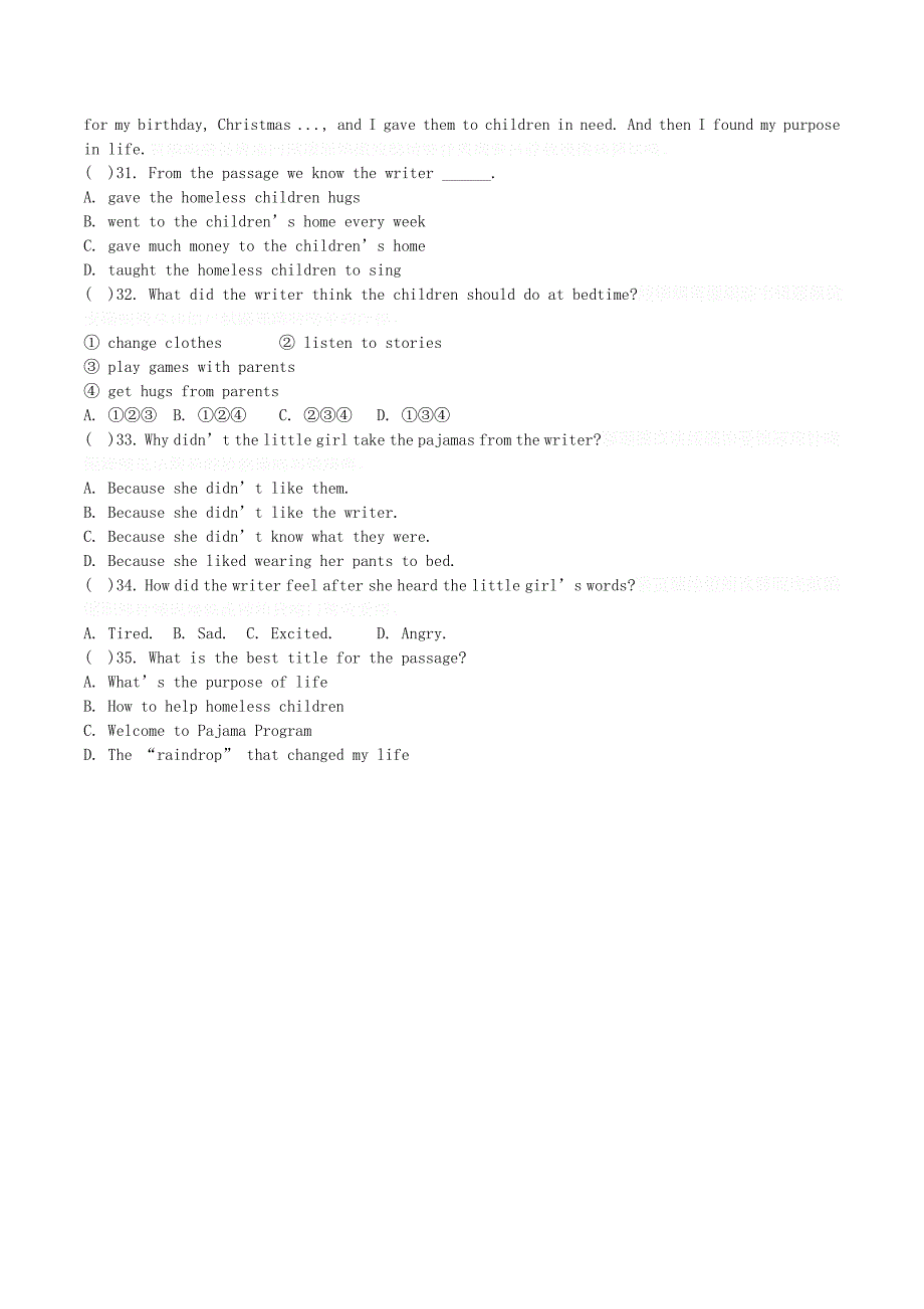 河南省柘城县八年级英语下学期期中模拟试题 人教新目标版.doc_第4页