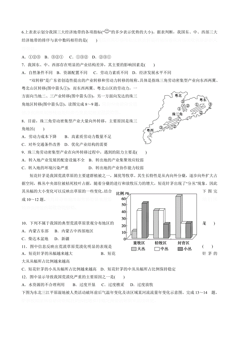 河北省邯郸市成安县、永年县高二上学期期中考试地理试题 Word版含答案.docx_第2页