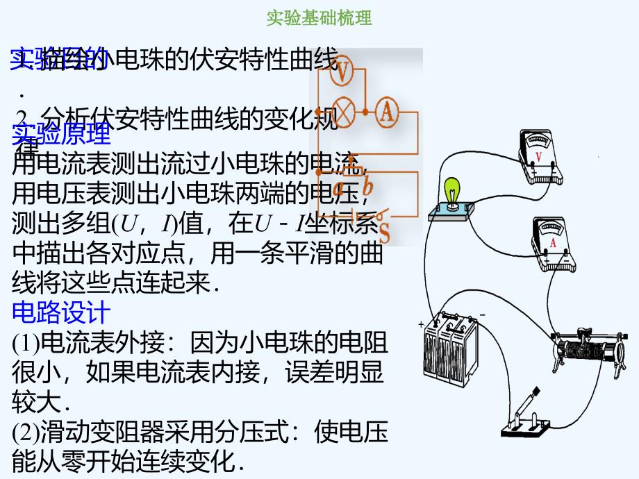 创新设计总复习高中物理课件：第八章 恒定电流8-3-2-实验九　描绘小电珠的伏安特性曲线.ppt_第2页