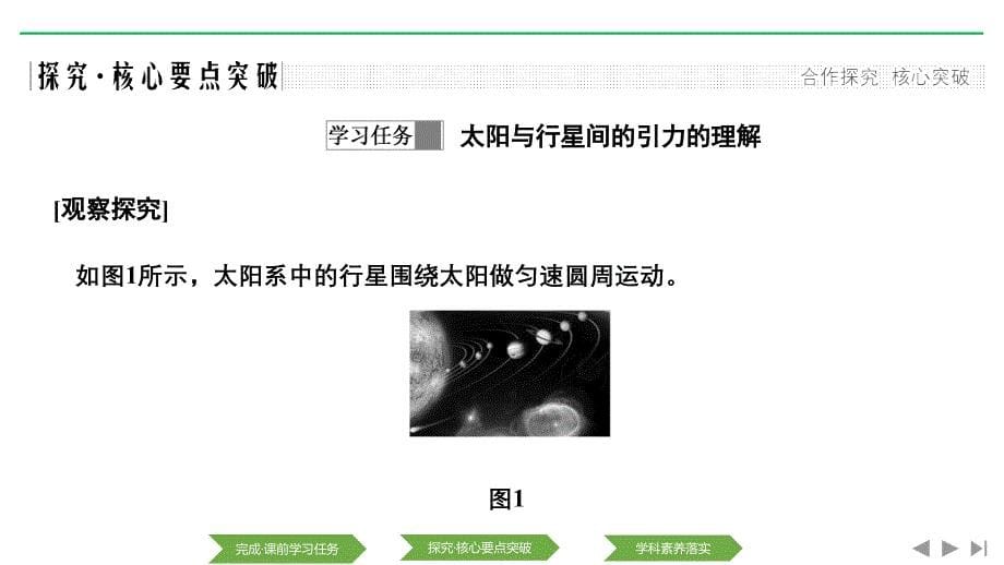 新课改物理人教必修二课件：1.2.2太阳与行星间的引力 .pptx_第5页