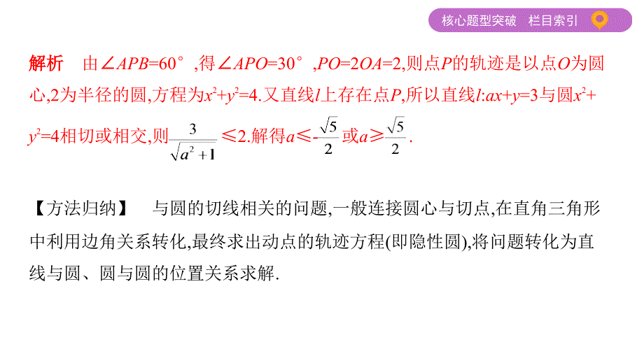 江苏高考数学二轮课件：微专题6　隐形圆问题 .pptx_第3页