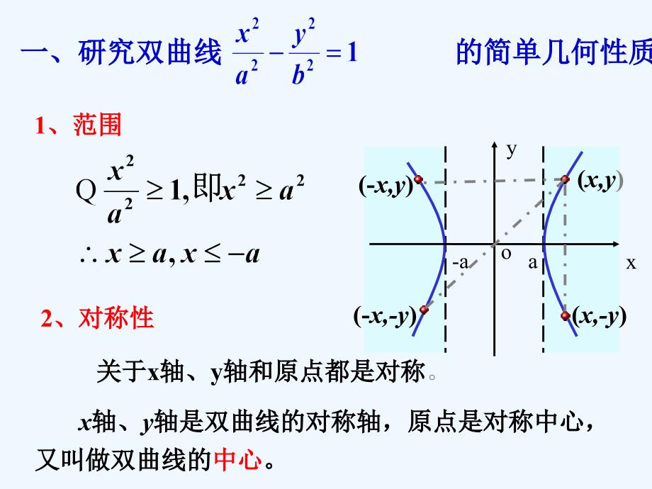 广东省揭阳市第三中学高中数学选修2-1：2.3.2双曲线的几何性质（2） .ppt_第3页