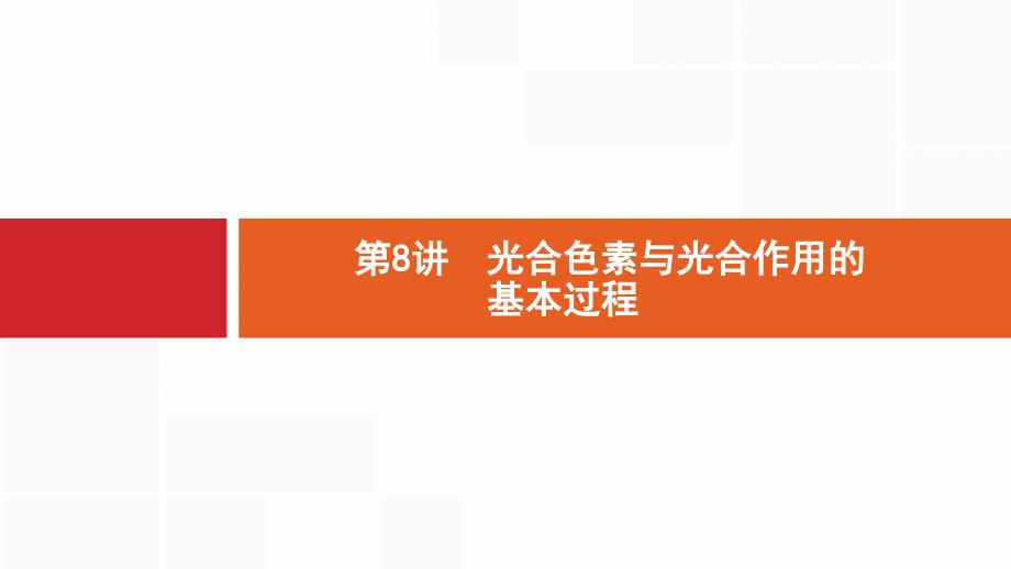 生物新优化浙江大一轮课件：第三部分 细胞的代谢 8 .pptx_第1页