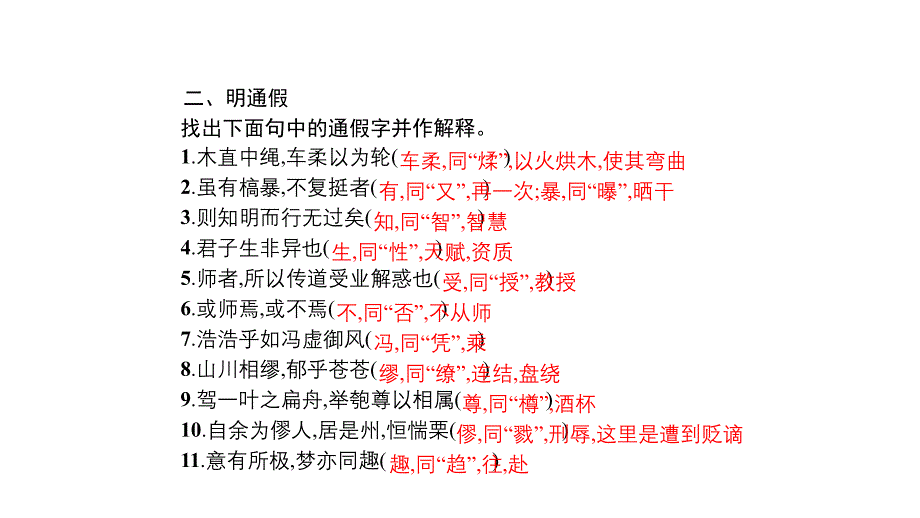 语文浙江一轮复习课件：教材梳理 必修1 文言文 .pptx_第4页