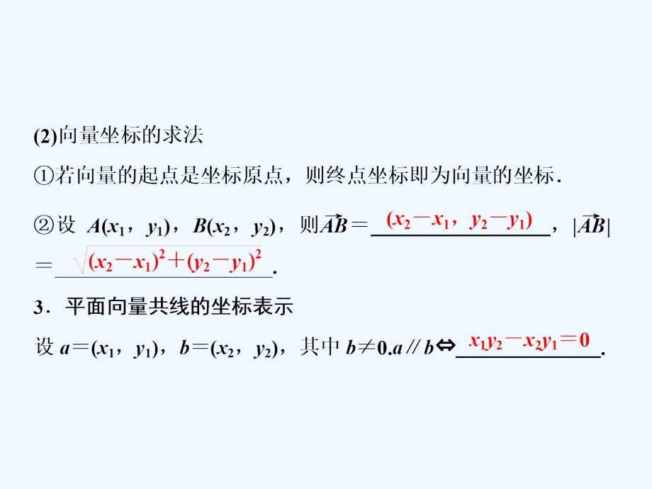 理数（北师大）课件：第五章 第二节　平面向量基本定理及坐标表示 .ppt_第4页