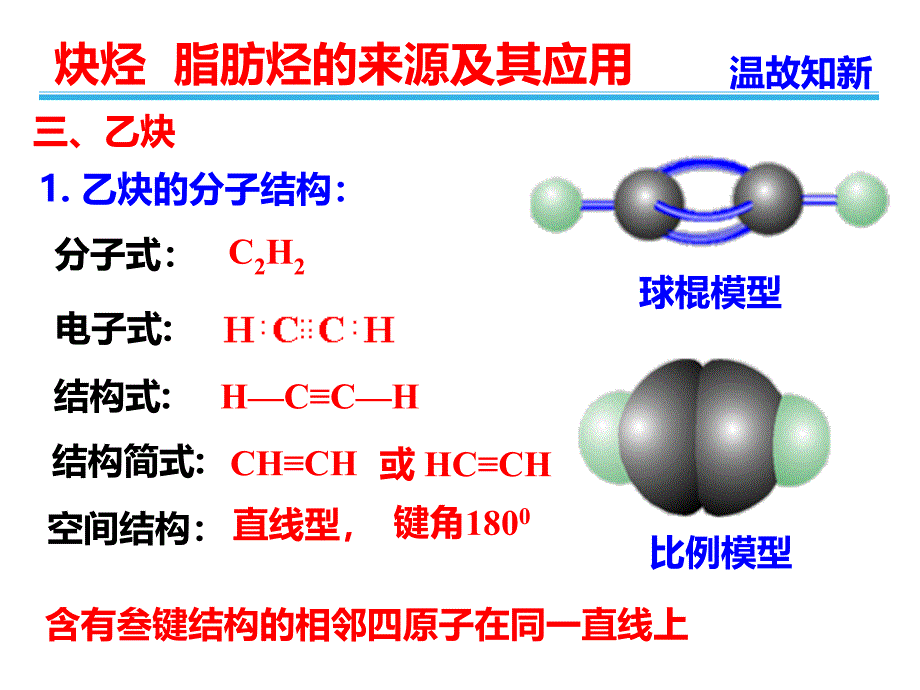 高中化学人教选修5课件2：2.1.3 炔烃脂肪烃的来源及其应用 .pptx_第4页