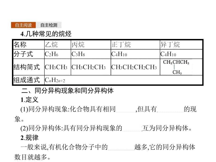 高中化学鲁科必修二课件：第3章第1节　认识有机化合物3.1.2 .pptx_第5页