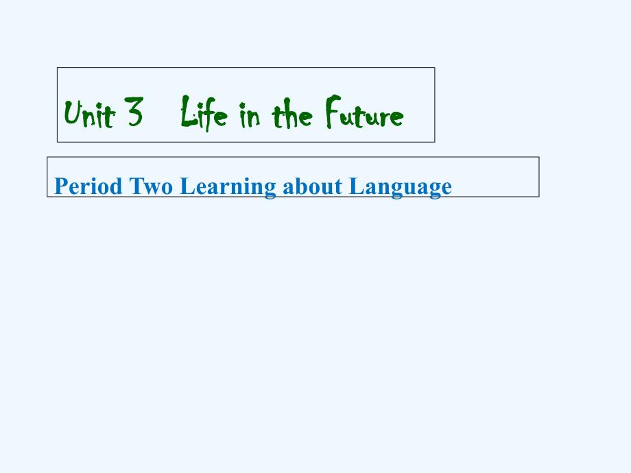 高中英语人教（通用）必修五同课异构教学课件：Unit 3 Period Two Learning about Language .ppt_第1页