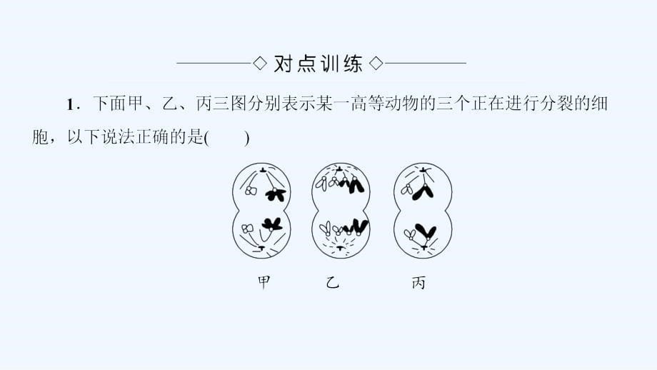 高中课堂新坐标生物人教必修二同步课件：第2章 微专题突破 细胞分裂图像的判别 .ppt_第5页