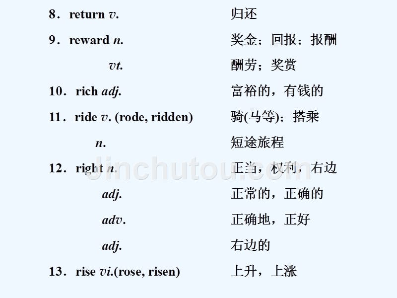 高中新创新一轮复习英语北师大课件：22周晨背抓牢考纲词汇 第十八周 .ppt_第3页