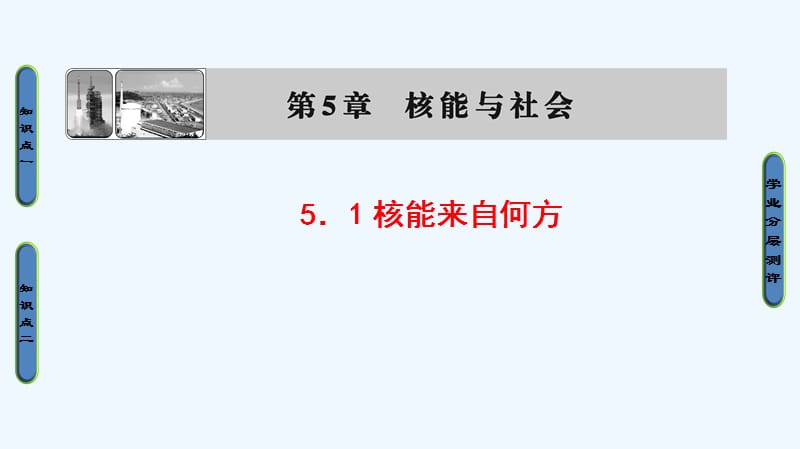 物理（沪科）新课堂同步选修3-5课件：第5章 5．1核能来自何方 .ppt_第1页