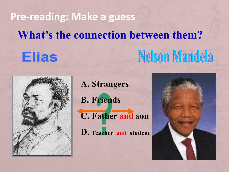 人教高中英语必修一：Unit 5 Nelson Mandela Reading 课件 .pptx_第2页