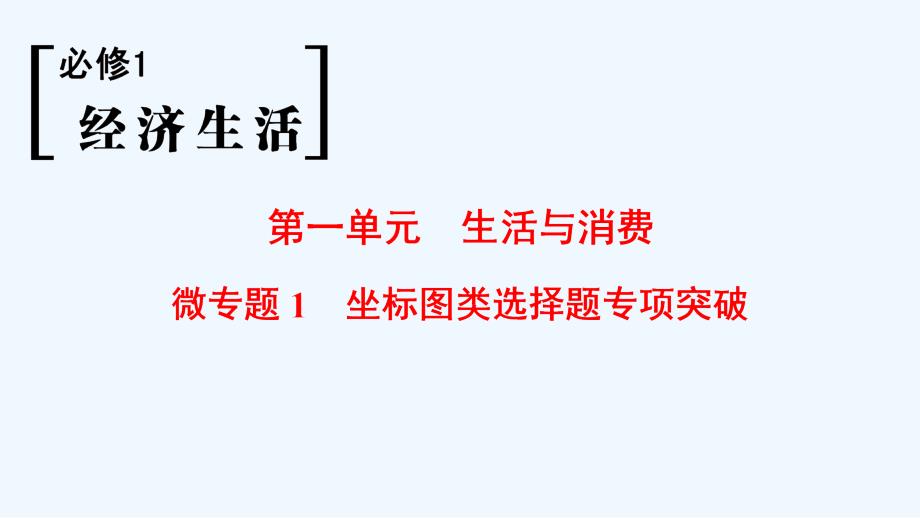 高考政治一轮复习人教课件：必修1 第1单元 微专题1 坐标图类选择题专项突破 .ppt_第1页