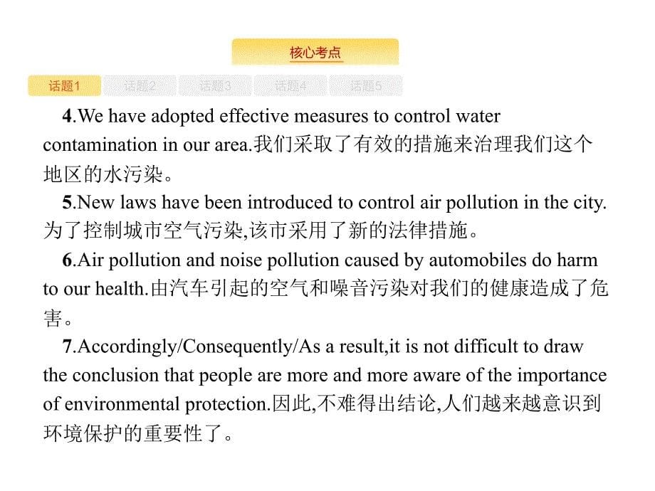 高考英语（译林）大一轮复习课件：写作 Part6 话题素材谱写极优篇章 .pptx_第5页