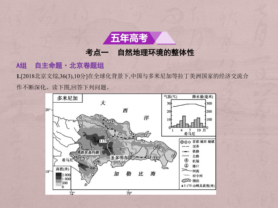 高考地理一轮复习（北京地区 B）课件：第七单元　自然地理环境的整体性和差异性（试题部分） .pptx_第2页