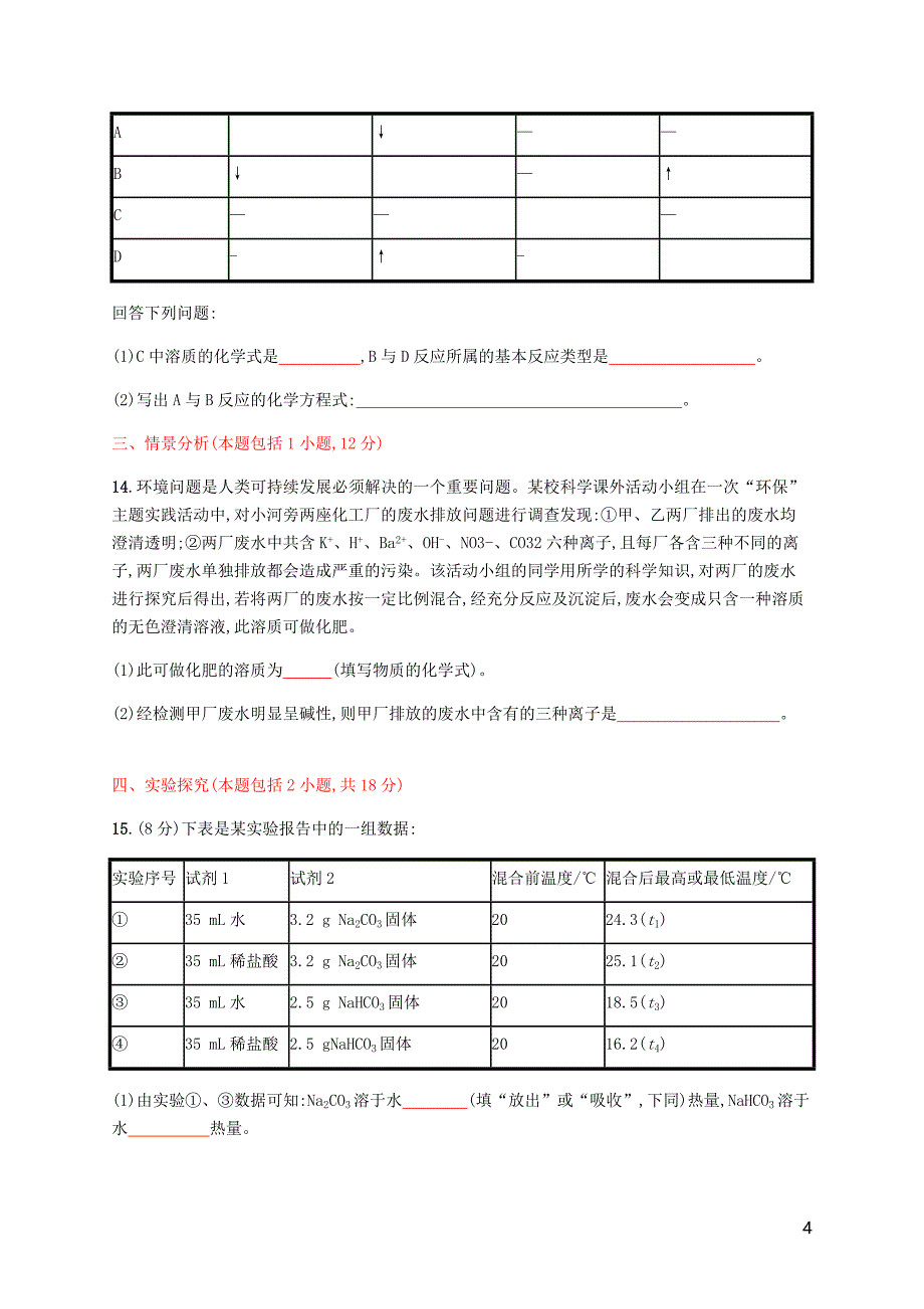 九年级化学下册第十一单元盐化肥测评B新新人教.docx_第4页