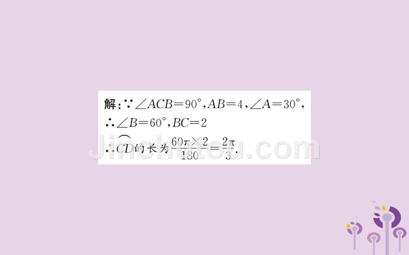 九年级数学下册第三章圆3.9弧长及扇形的面积训练课件新北师大.ppt_第4页