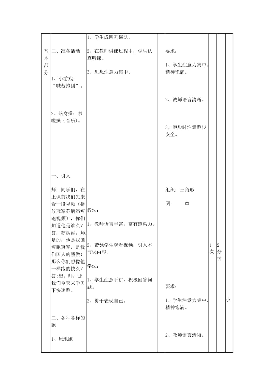 二年级体育下册各种各样的跑种收教案.doc_第2页