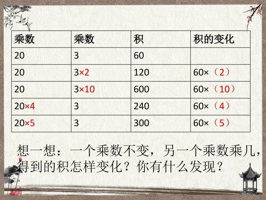 苏教版四年级下册数学 3.3 积的变化规律_第5页