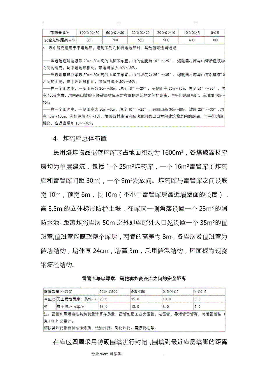 炸药库建设方案详细_第4页