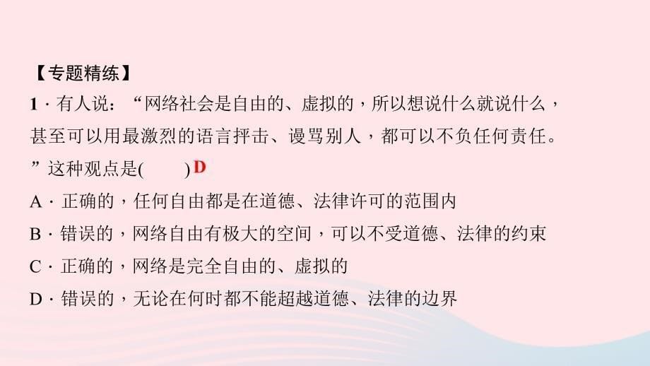 八年级道德与法治下册热点专题训练四崇尚法治追求公平正义习题课件新人教版.ppt_第5页