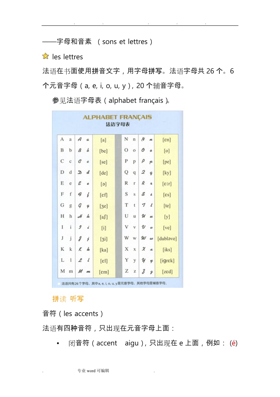 法语字母与音素讲解_第1页