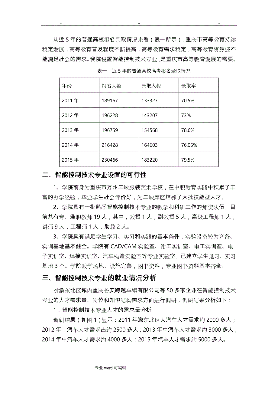 智能控制技术专业申报汇报材料_第2页