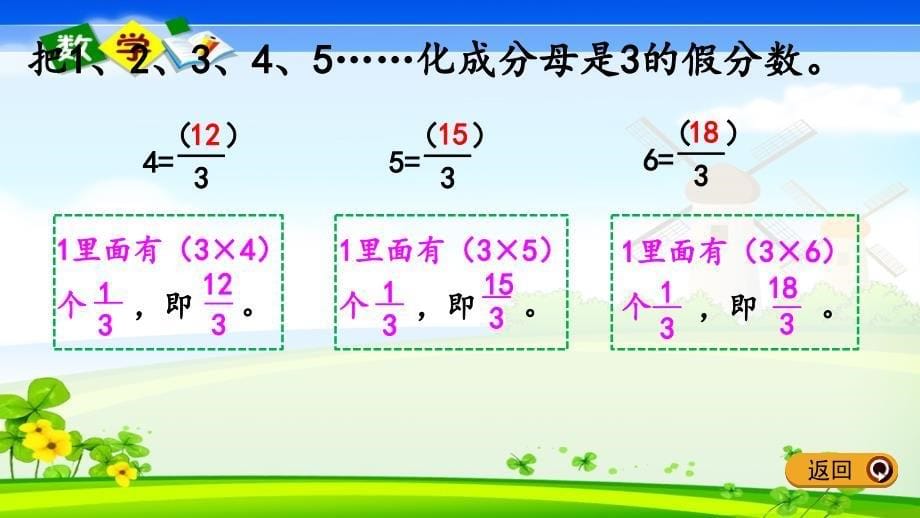 最新冀教版版五年级下册数学《2.2 假分数与带分数的互化》PPT课件_第5页