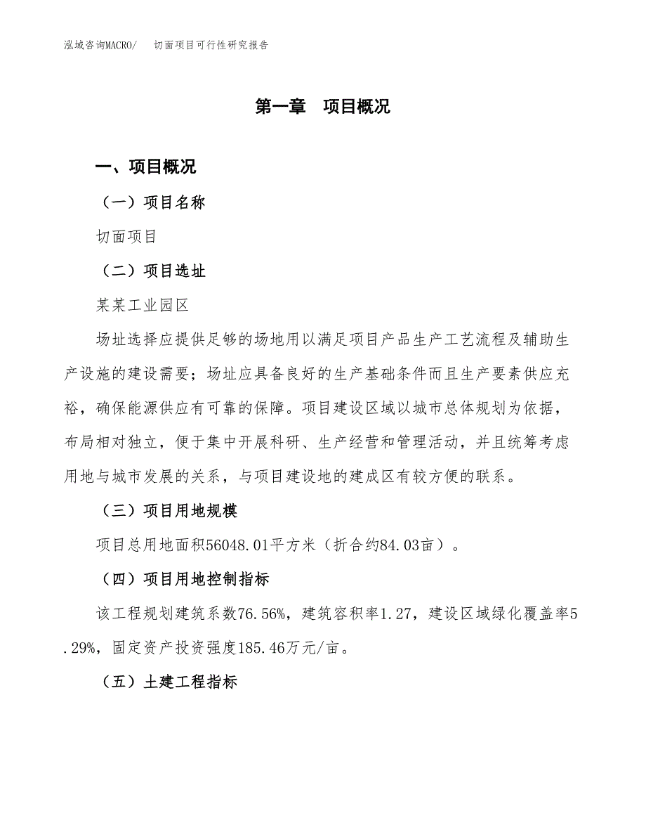 切面项目可行性研究报告（参考立项模板）.docx_第1页