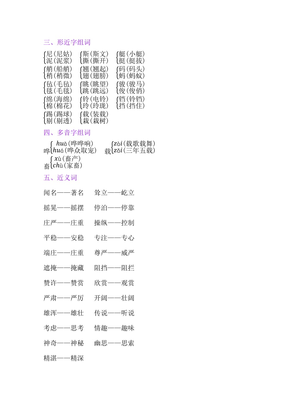 五年级下册语文素材-第七单元复习要点 人教部编版_第2页