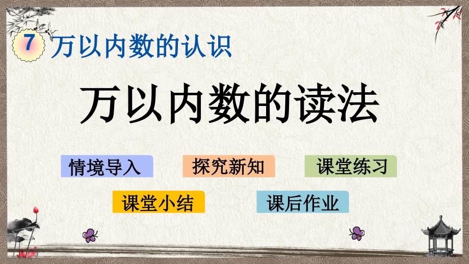 人教版（六年制）一年级下册数学 7.7 万以内数的读法 PPT课件_第1页