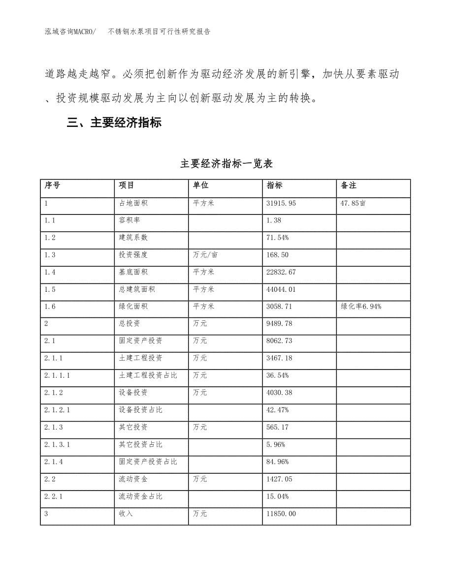 不锈钢水泵项目可行性研究报告（参考立项模板）.docx_第5页